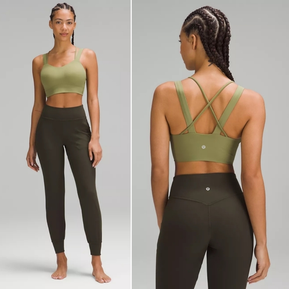 lululemon athletica Other - 🆕️ Lululemon Like a Cloud Longline BraLight Support, D/DD Cup in Bronze Green